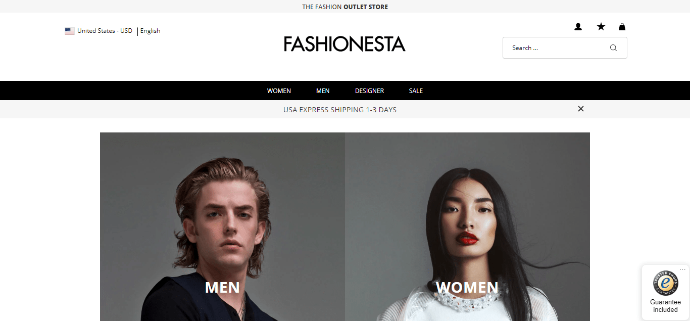 fashionesta style aand shopping ecommerce