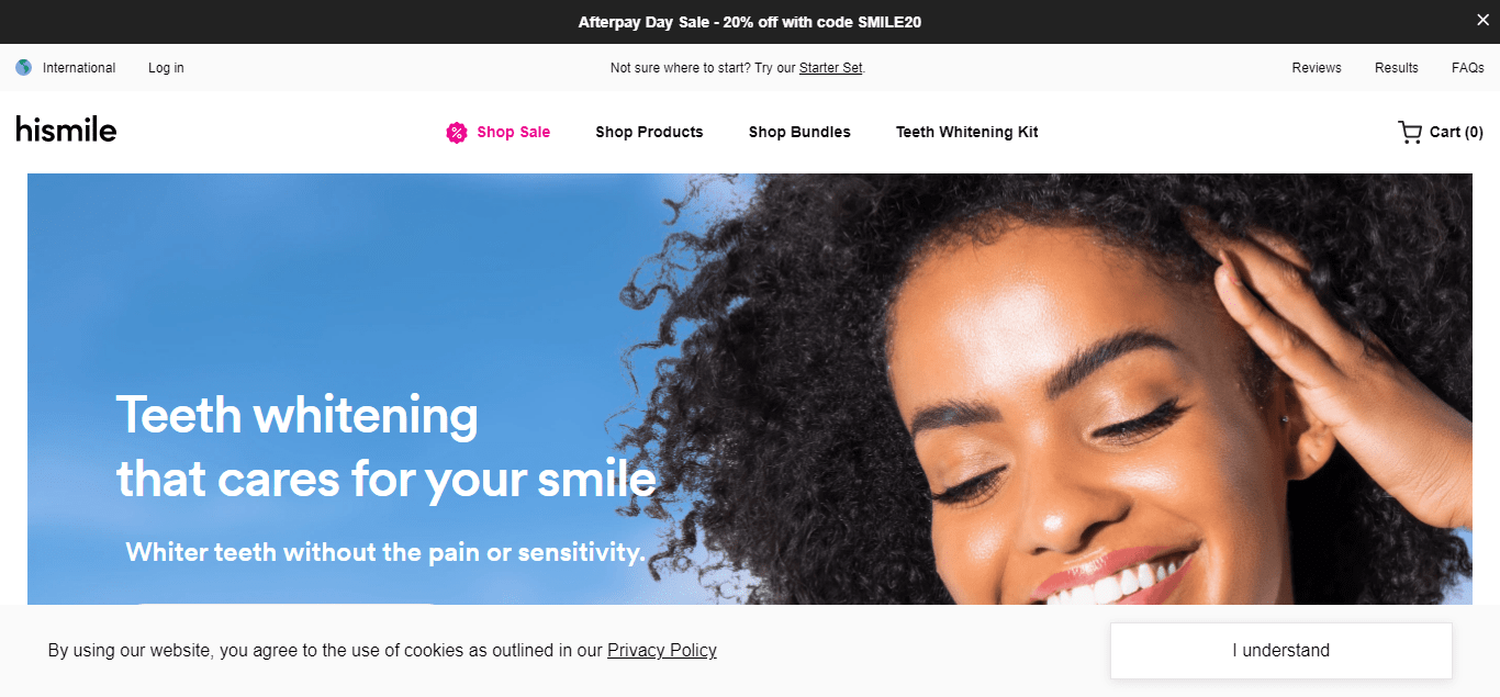 hismileteeth shopping site