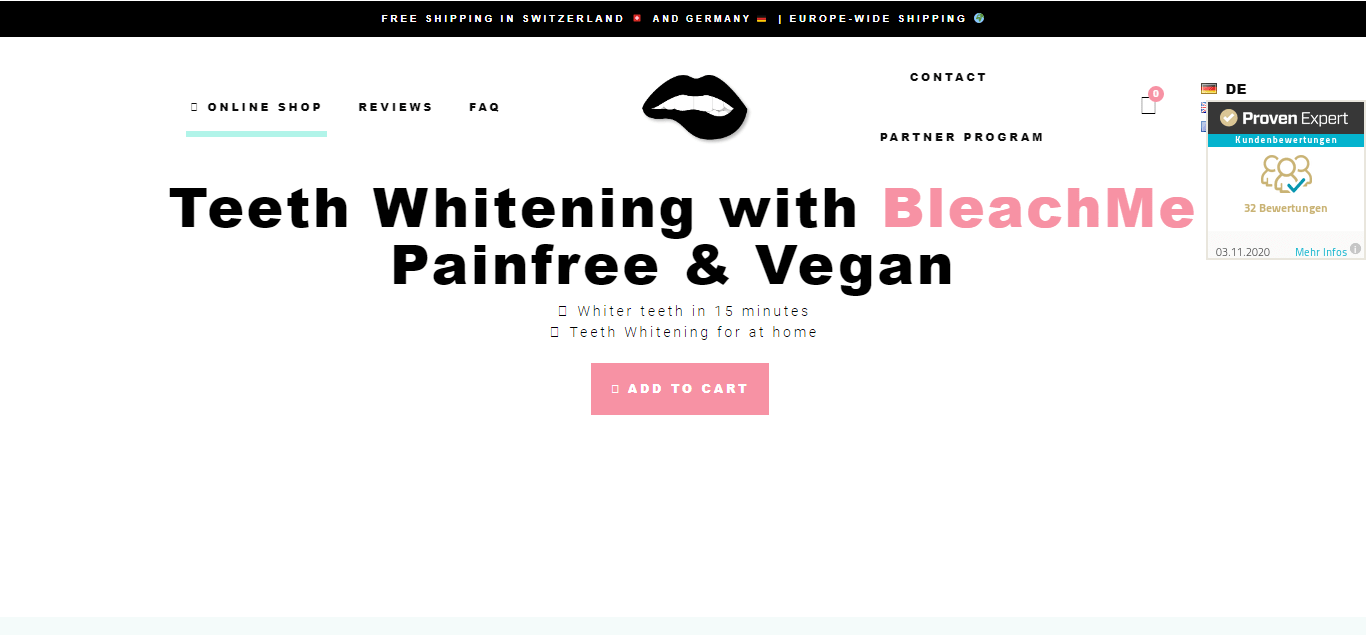 bleach me teeth whiting company