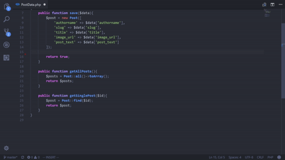 Laravel Extension development