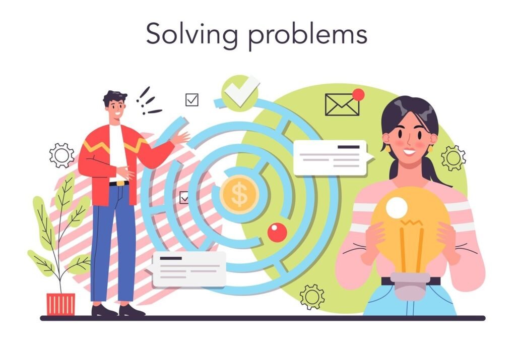 imageye imgi 9 solution concept illustration solving problem finding creative solution business people meeting challenge teamwork flat vector illustration 613284 2897